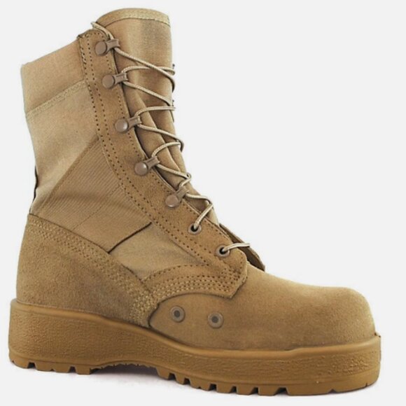HOT WEATHER DESERT TAN MILITARY COMBAT VIBRAM SOLES 6.5R BOOTS SS 8470 main image 5